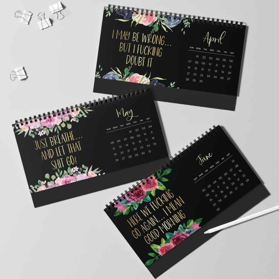 2024 'Fuck It' Desktop Calendar for Tired-Ass Women
