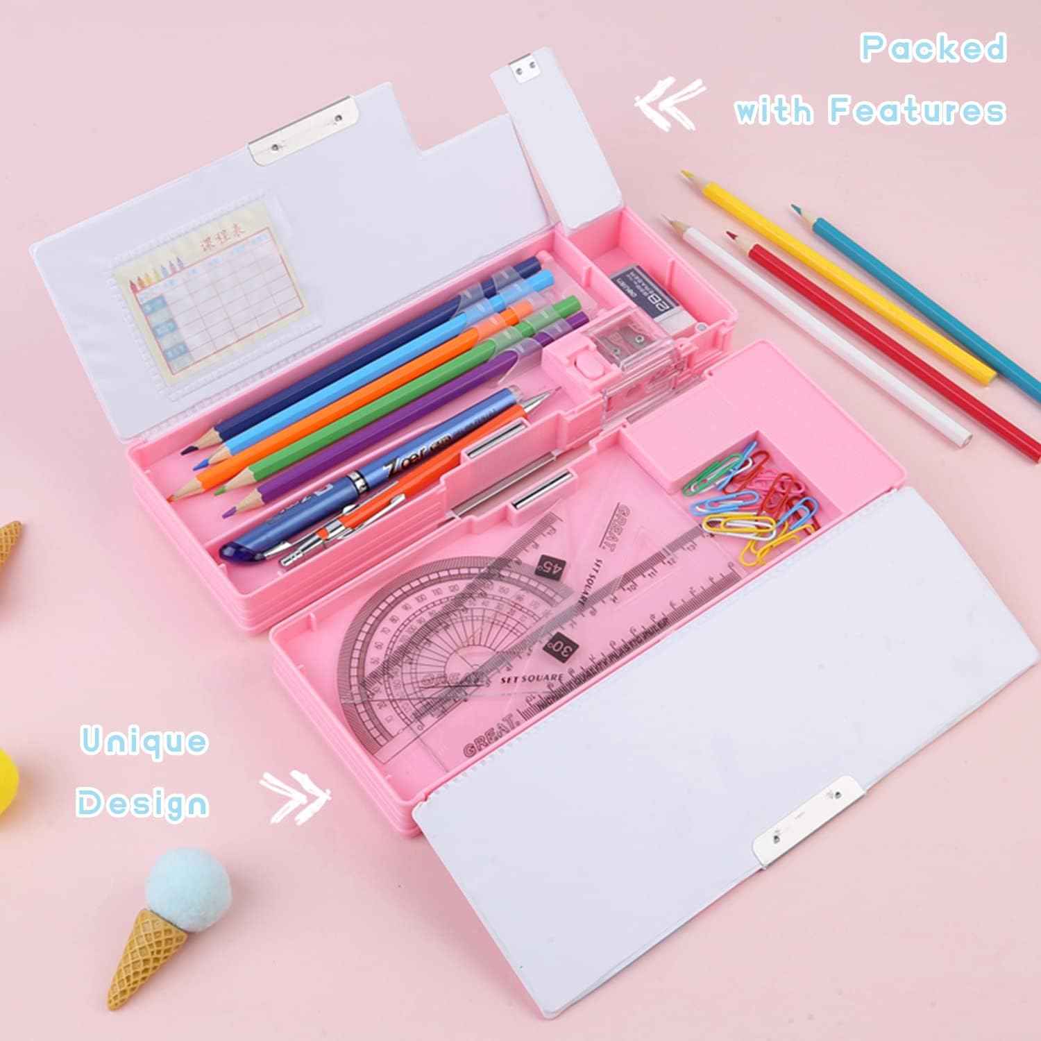Pop Up Multifunction Pencil Case Pen Box Organizer Happy Trip