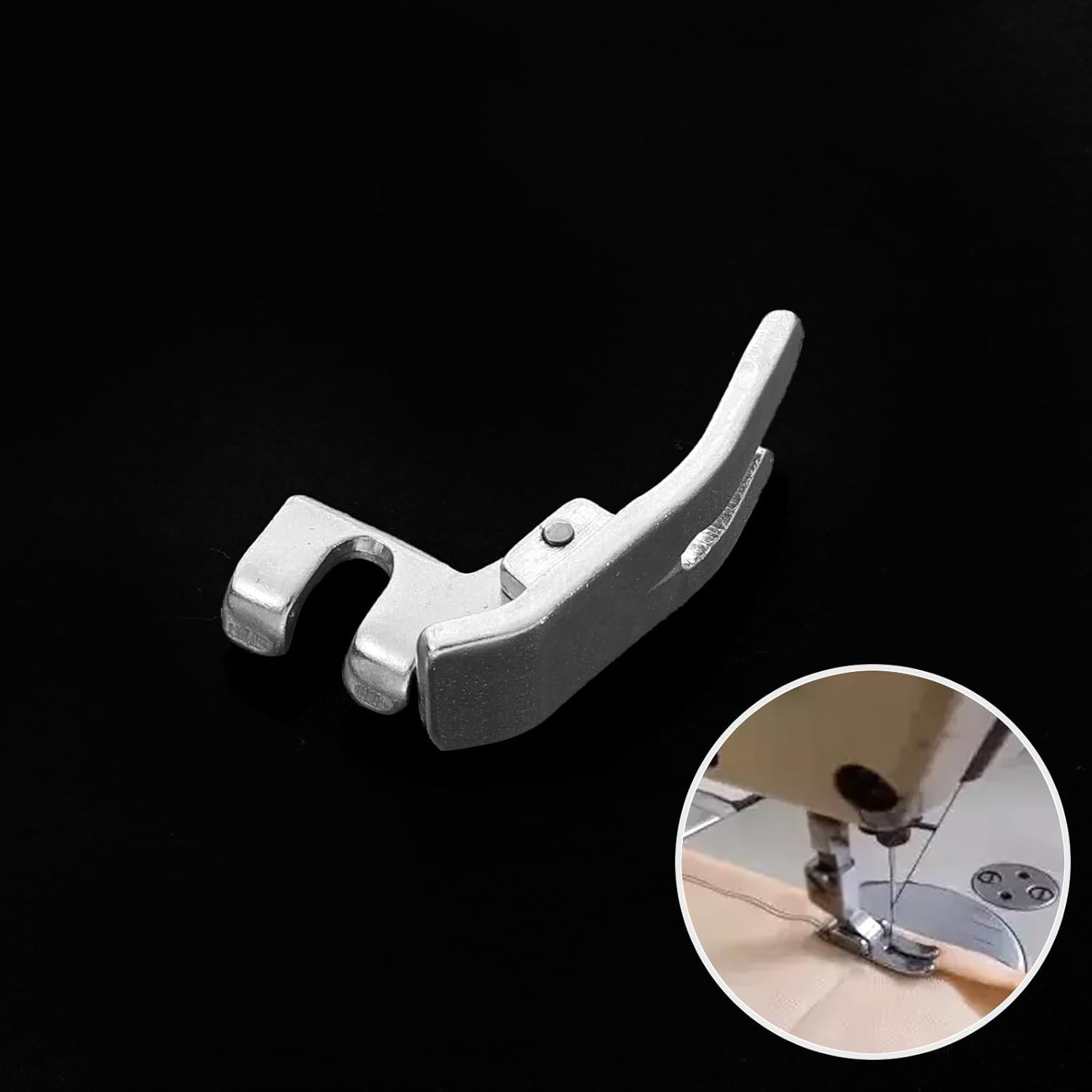 Low shank straight stitch presser foot, 10mm guide, with sewing inset