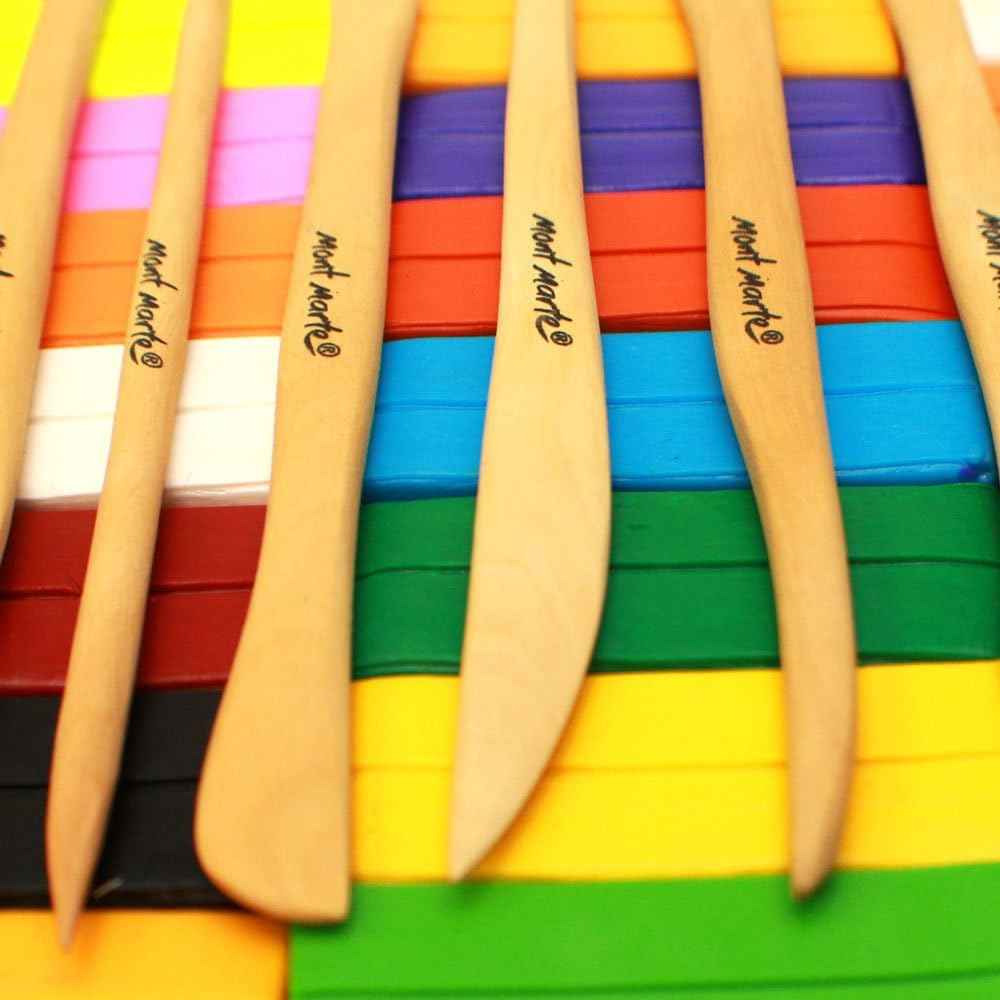 Mont Marte Boxwood Mini Clay Modeling Tools 10 Piece