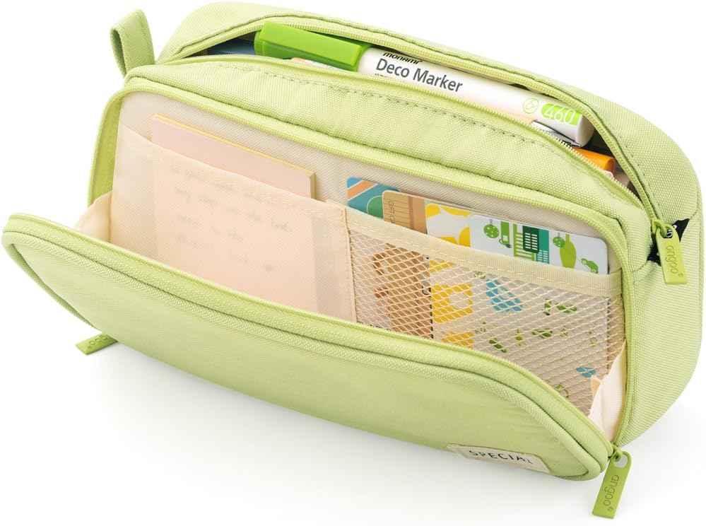 Large Capacity Pencil Case Organizer Pen Marker Holder Green