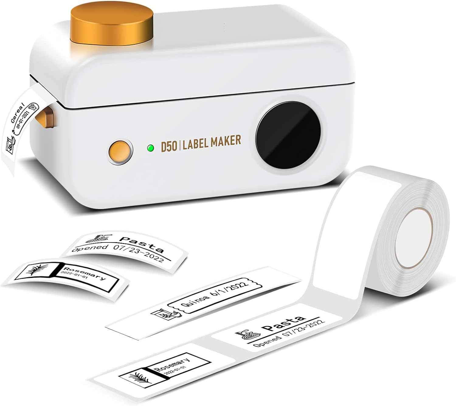 Phomemo D50 Large Thermal Label Maker Machine 16/20/24MM Width White
