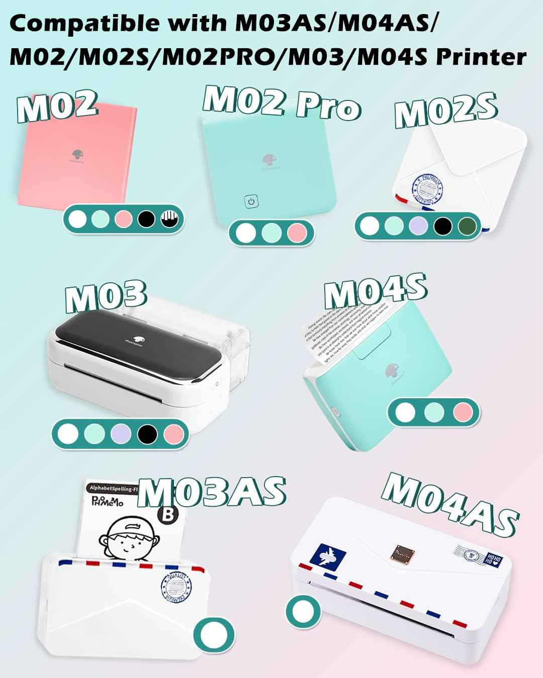 Phomemo Transparent Adhesive Thermal Sticker Paper 50mm for T02 M02 M04S Printer