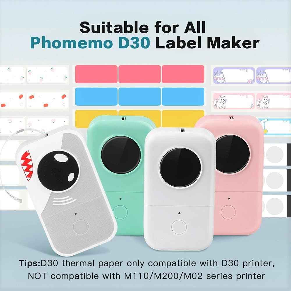 Phomemo D30 Adhesive White Label Paper (12mm X 30mm)