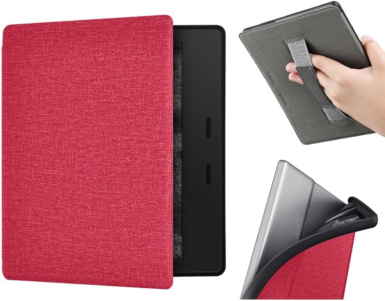 Case Cover for 7" Kindle Oasis with Hand Strap - 2019 Release Red