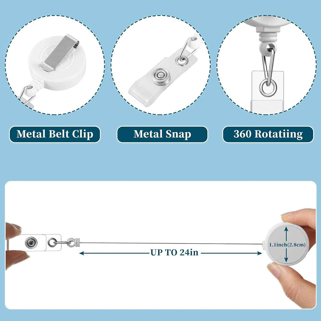 28Pcs Blank Sublimation Tag Holder for ID Card Keys Name Tag DIY White