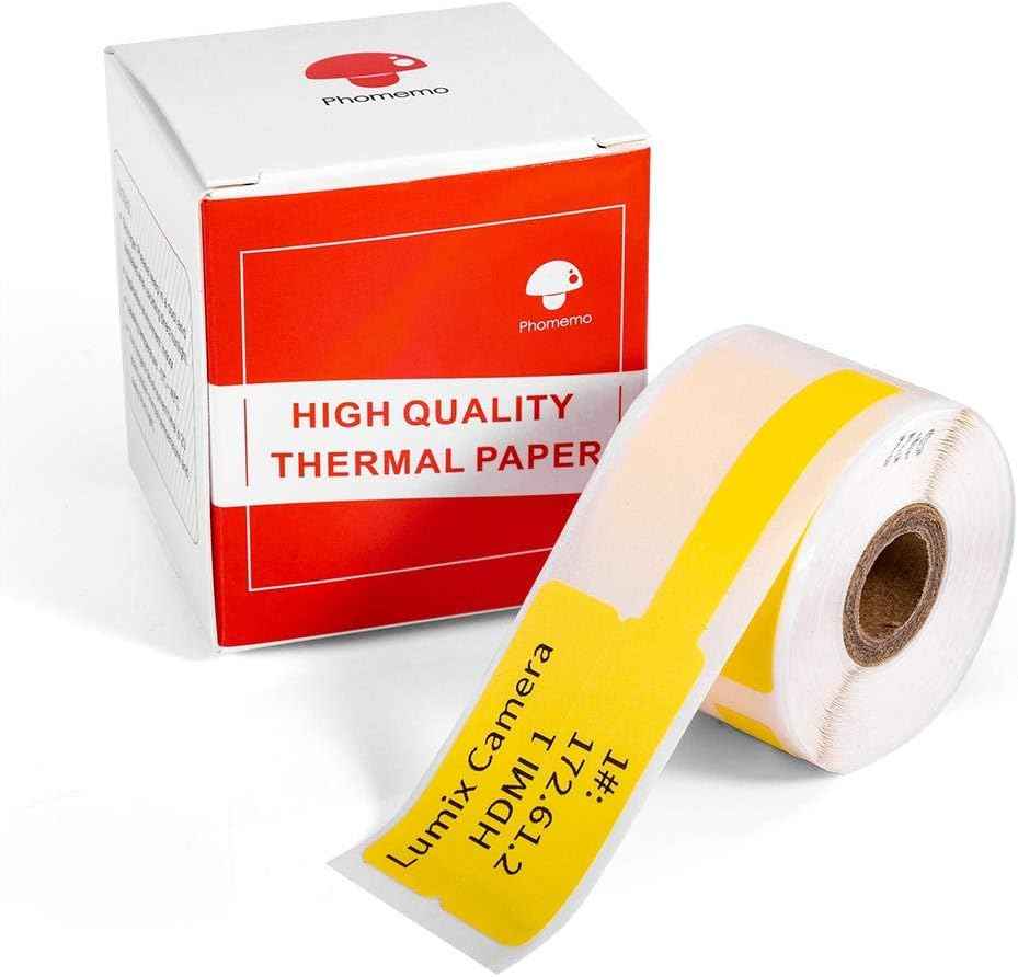 Cable Wire Lable,Yellow,(25x38-40mm) for Phomemo M110/M200/M120/M220 Printer