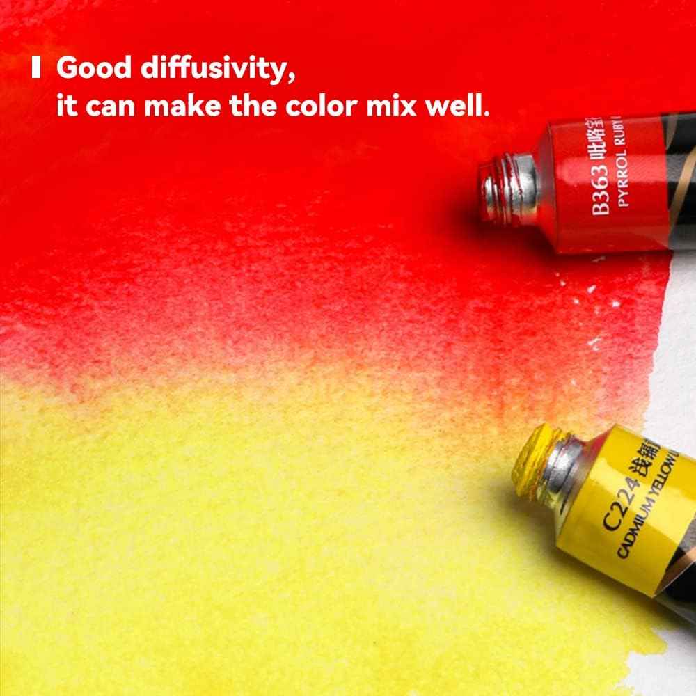 Paul Rubens Profesional Artist Watercolor Paint Set,5ml Tube,48 Colors