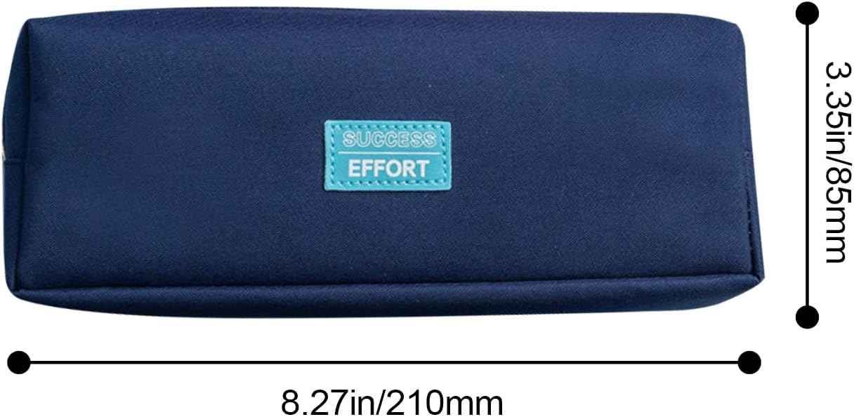 M&G Pencil Case Makeup Bag with Zipper for Student Blue