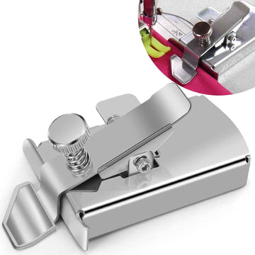 Upgraded magnetic seam guide attachment with side guide arms and adjustment knob