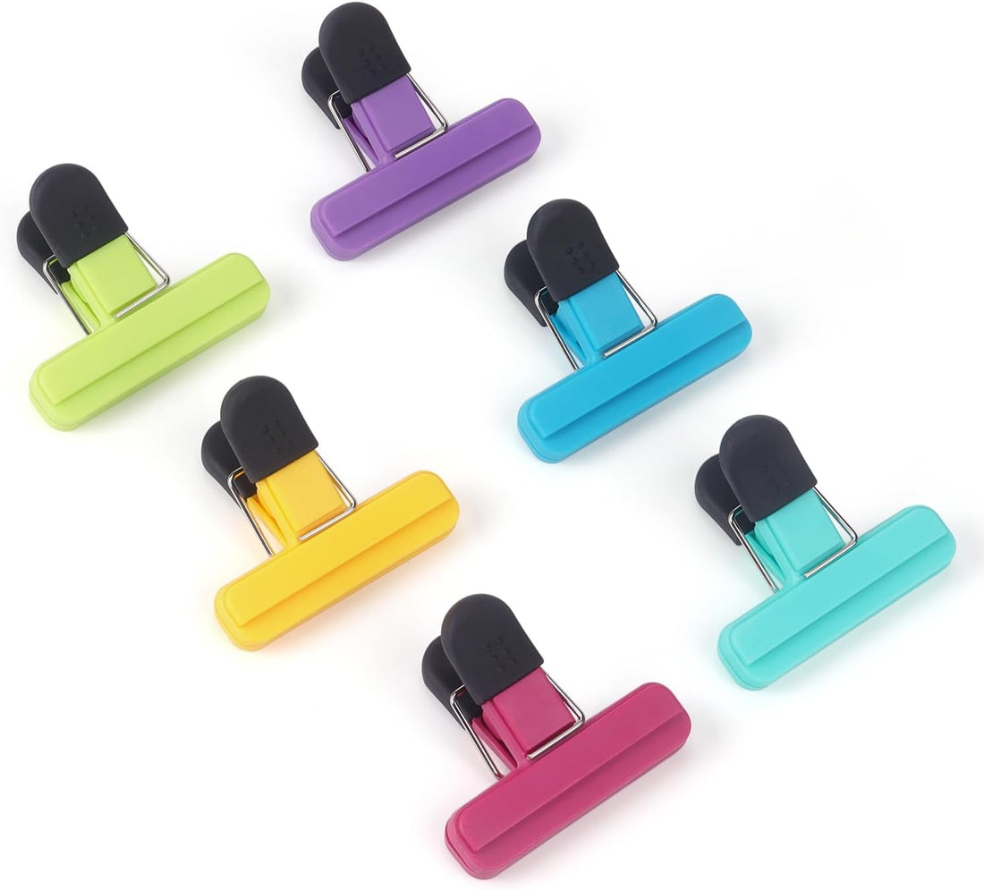 6 Pack Paper Bag Clips 3 x 2.5 Inch