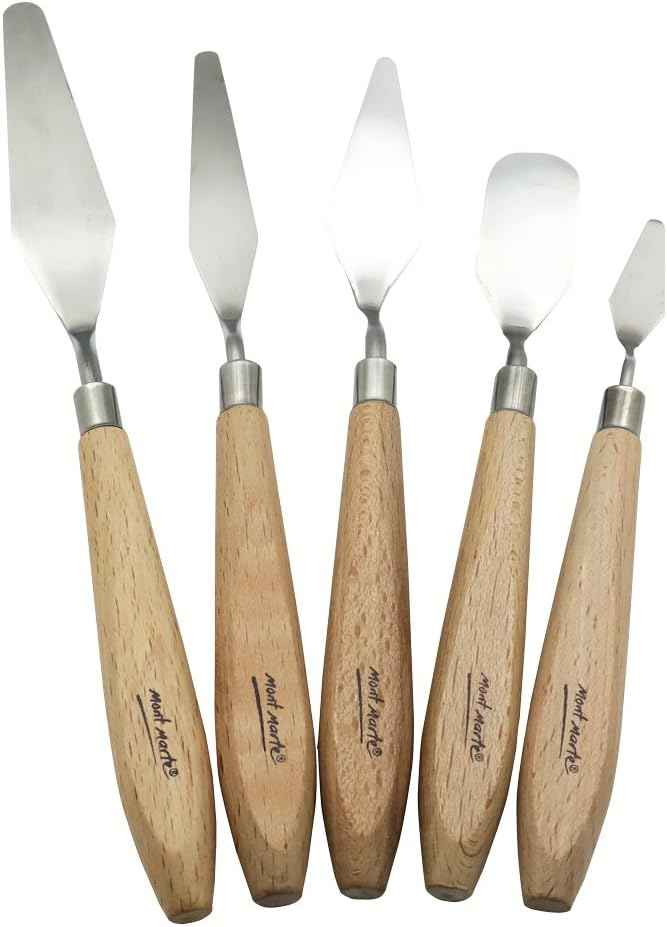 Mont Marte 5Pcs Stainless Steel Palette Knives Set