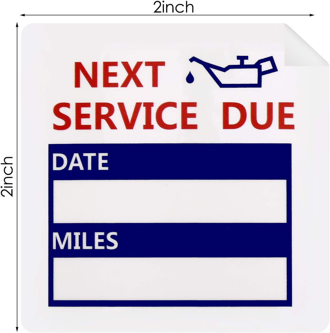 600Pcs Oil Change Reminder Stickers Service Reminder Labels Blue