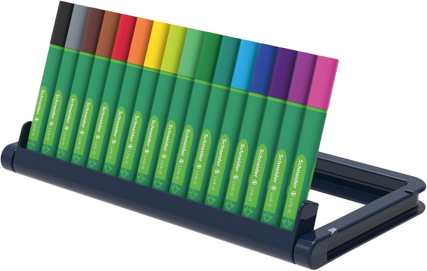 Schneider Link-It Fineliner with Stand-Up Case,1.0mm,16 Colors