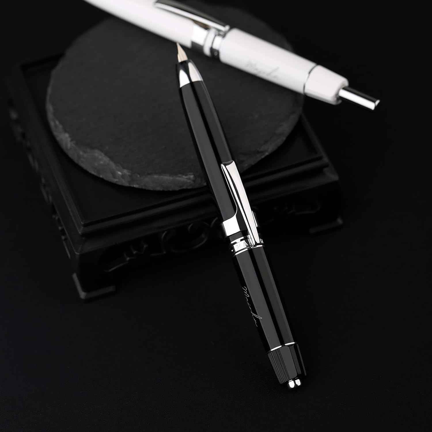 Majohn A3 Fountain Pen Retractable Extra Fine Nib with Converter Case Set