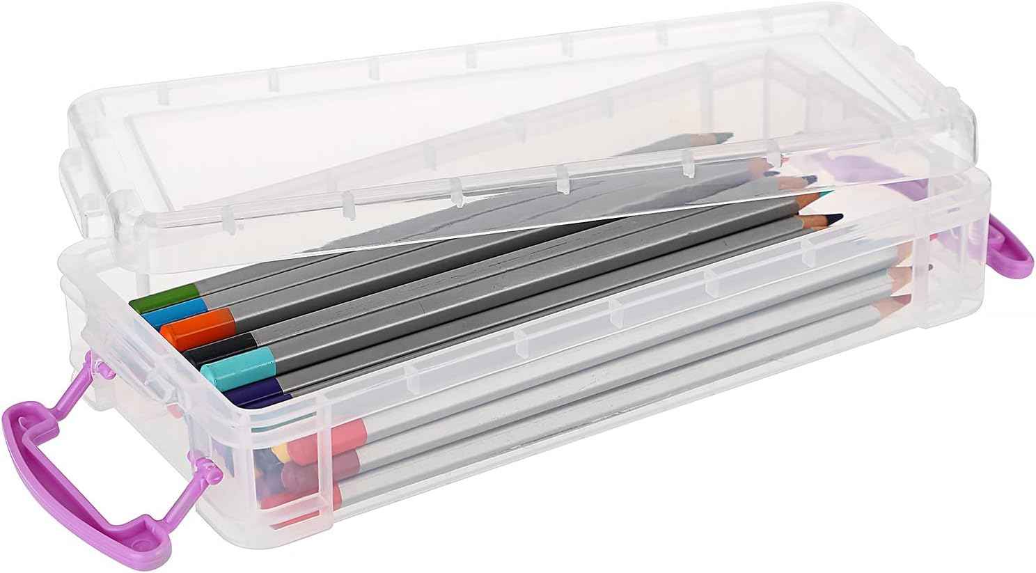 6 Large Capacity Pencil Box,Office Supplies Storage Organizer Box