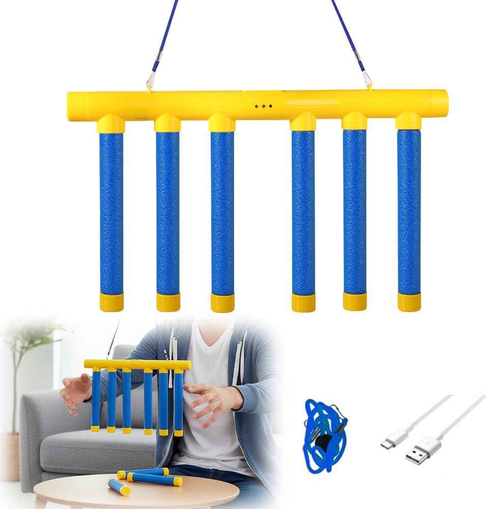 Reflective Drop Stick Challenge Game Reflex Training Toy Yellow