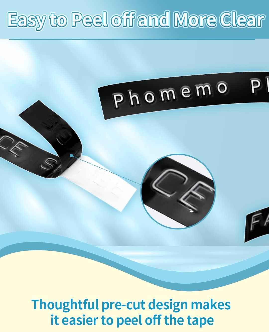 Phomemo Plastic 9mm Embossing Tapes for Dymo Label Maker Pink
