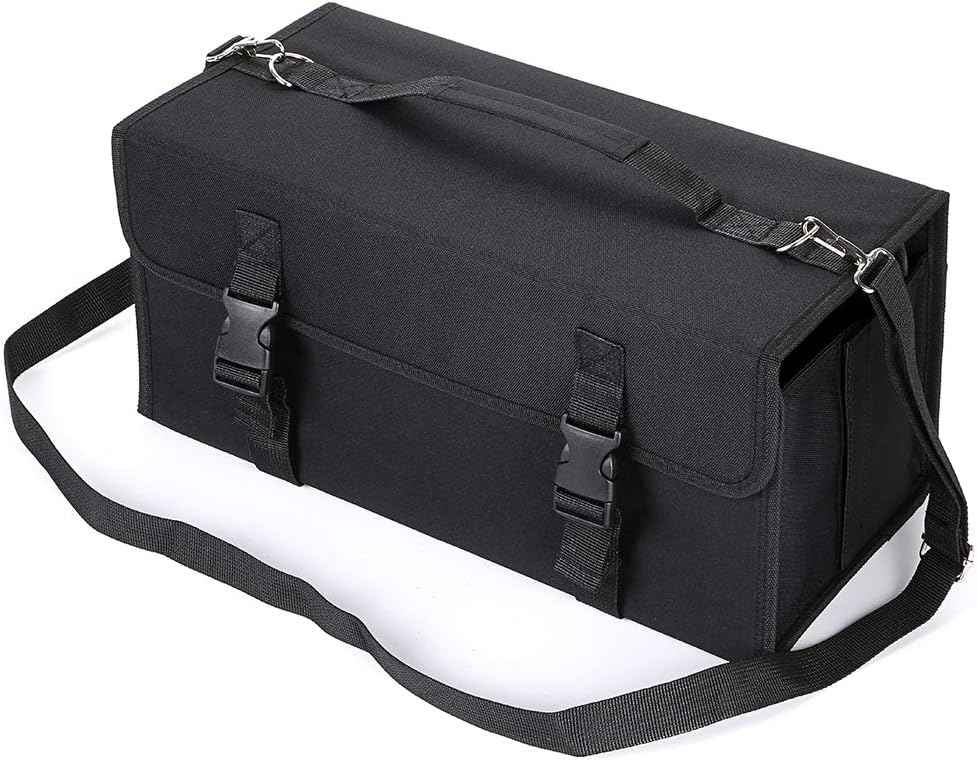 168 Slots Marker Pen Case Lipstick Organizer Black