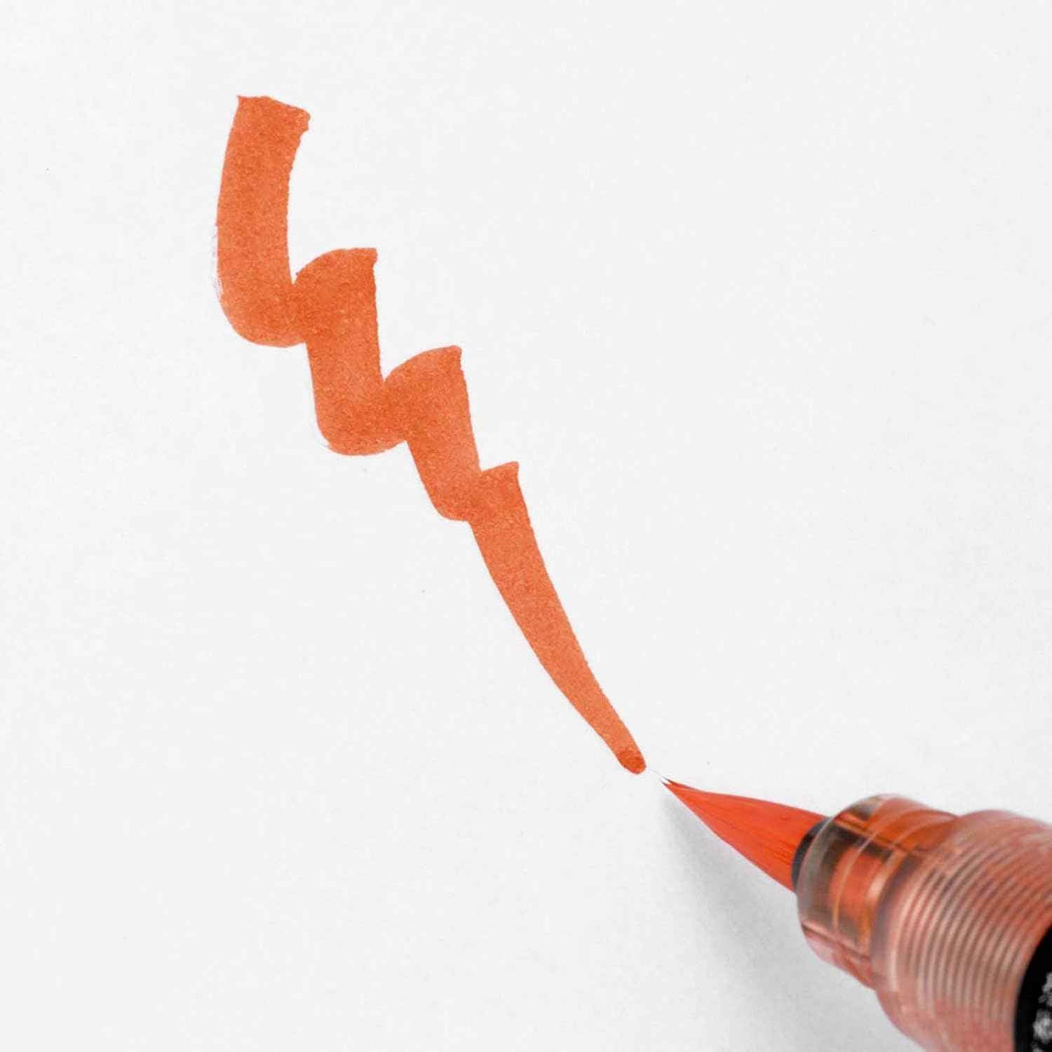 Pentel XFP9L Brush Pen Red Ink Medium Point