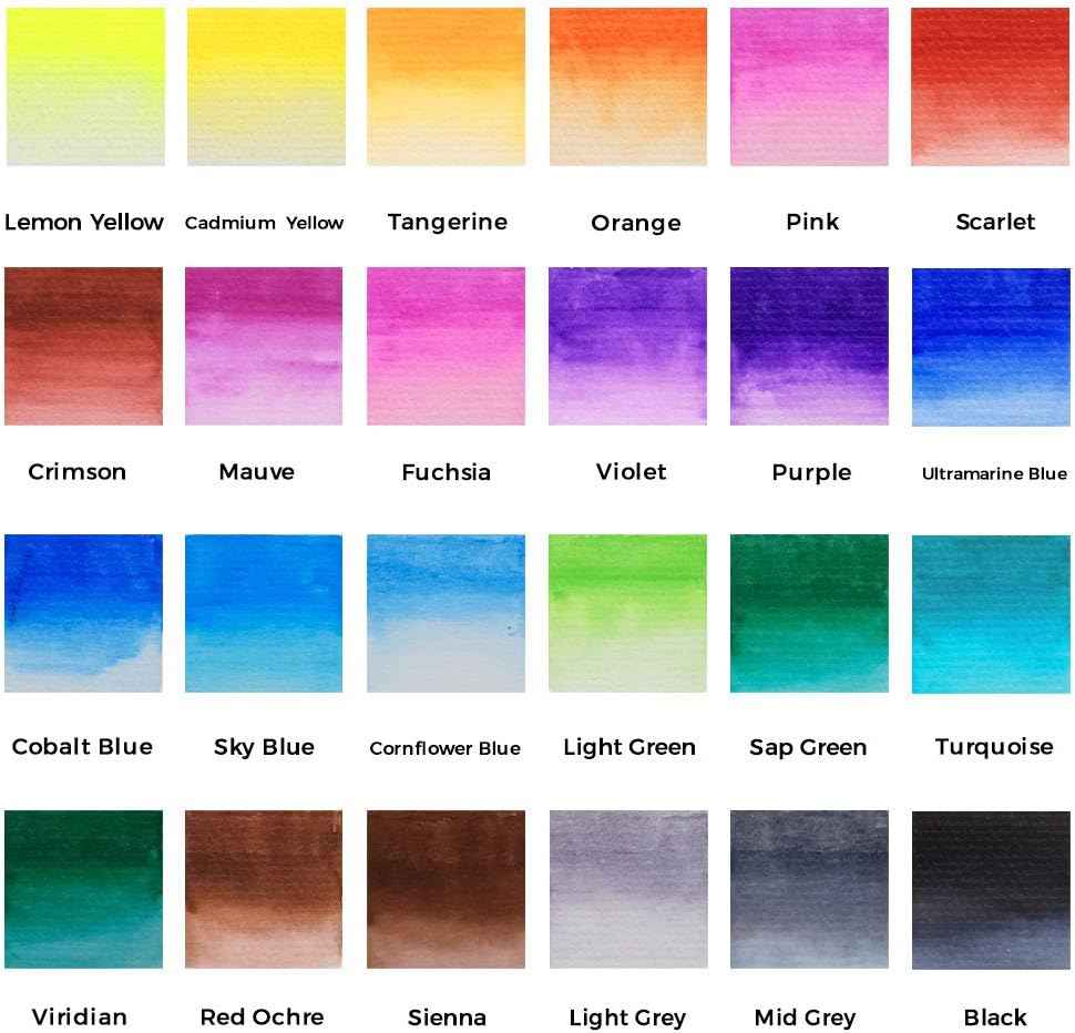 Mont Marte Premium 24 Watercolor Real Brush Pens