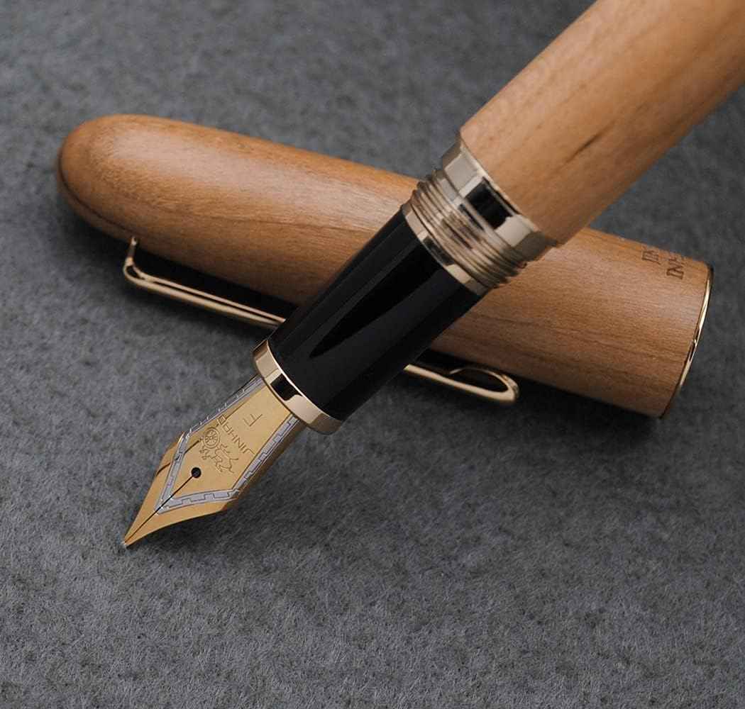 JINHAO 9036 Natural Wood Fountain Pen Cherry Wood