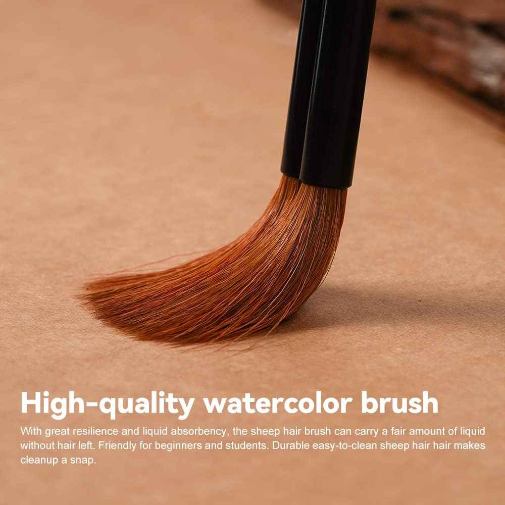 Mu Er Lian Watercolor Paint Brush for Large Area Painting