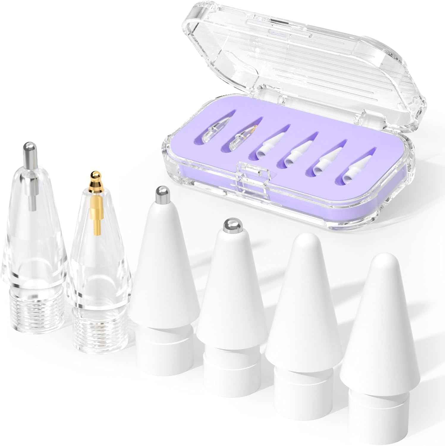 Replacement Tips for Apple Pencil Pro/USB-C/2nd Gen/1st Gen 6 Pack Purple