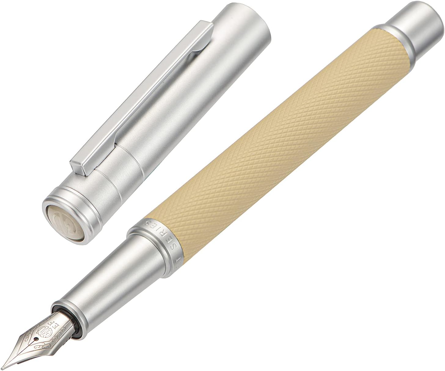 Hongdian Matte Black/Silver Forest Fountain Pen Silver
