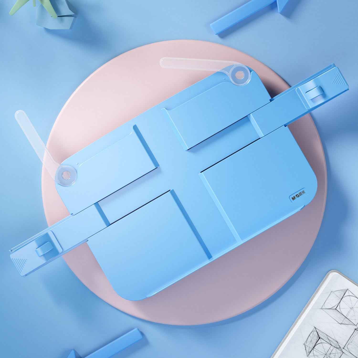 Hands-Free Desktop Book Stand for Kids with Paper Clip