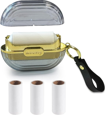 Double-Sided Travel Portable Lint Roller with Hand Strap Gray