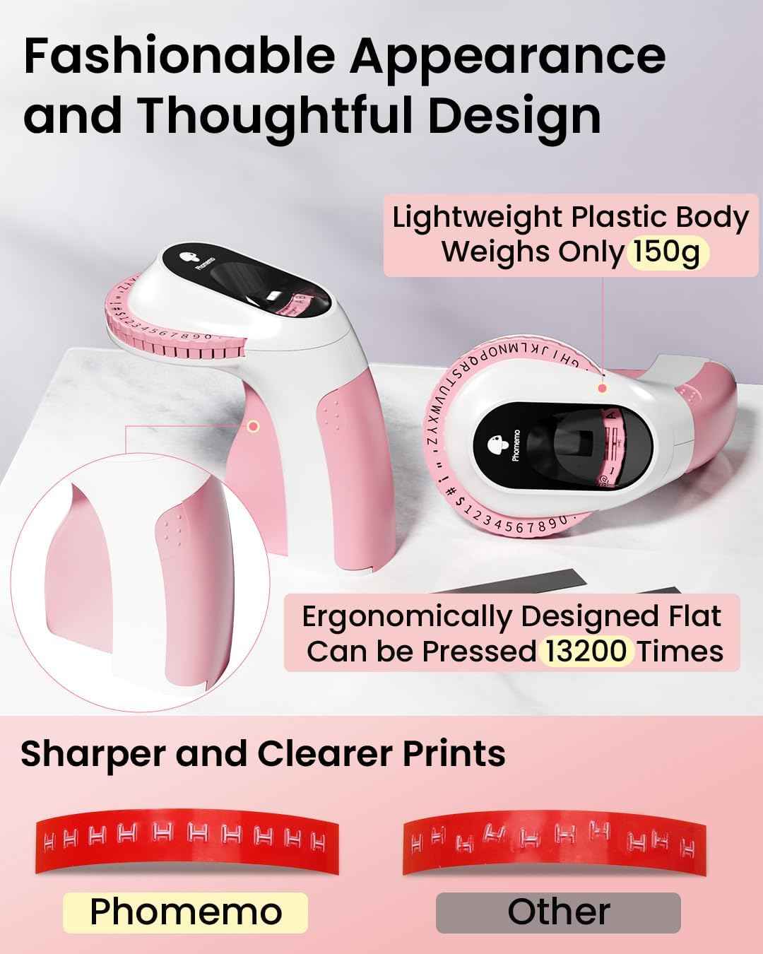 Phomemo E975 Embossing Label Maker Machine with 6 Tapes