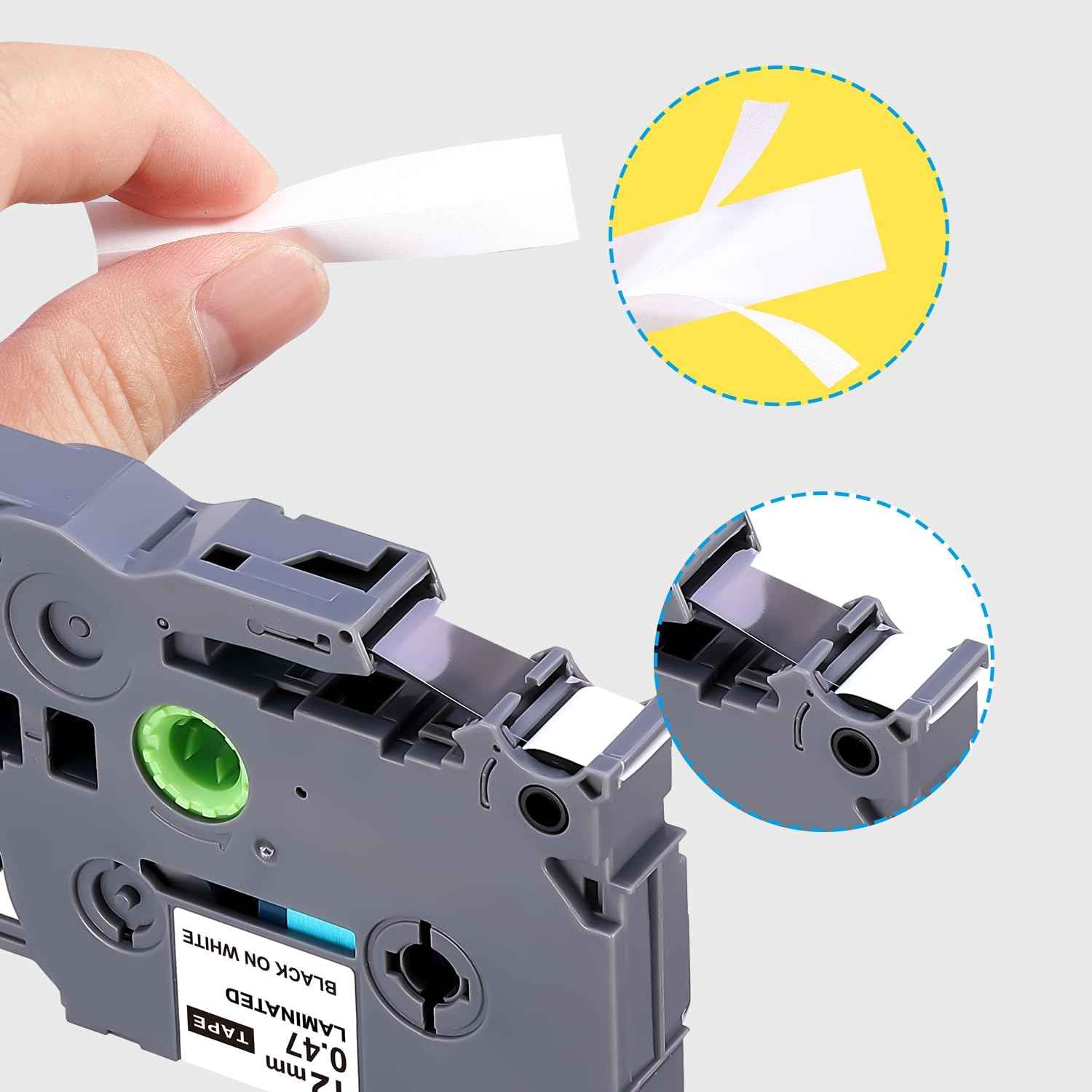 Label Tape for Brother TZe-231 Laminated P-Touch Label Maker,Black on White
