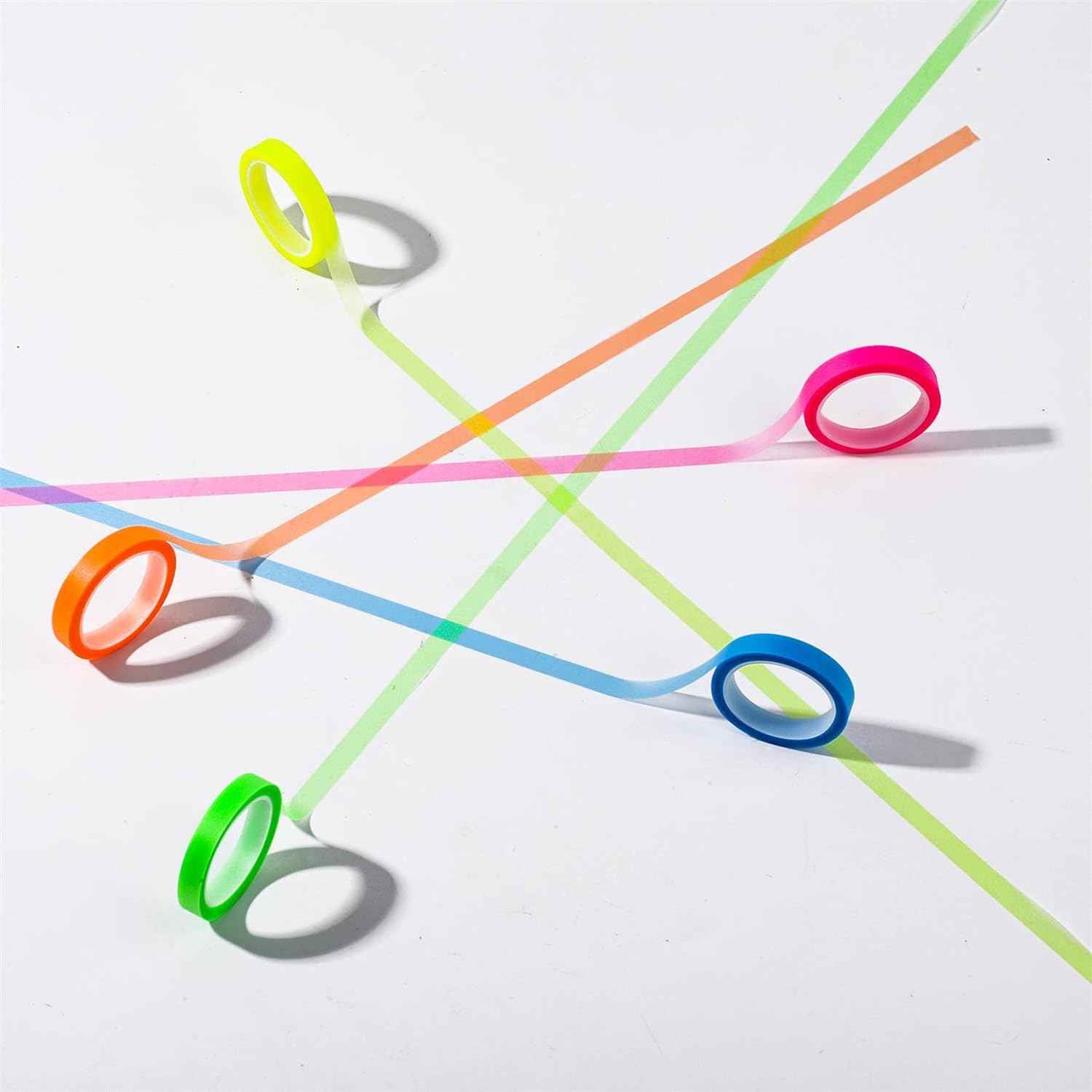 10 Rolls Removable 5 Color Highlighter Tapes for Students Teachers