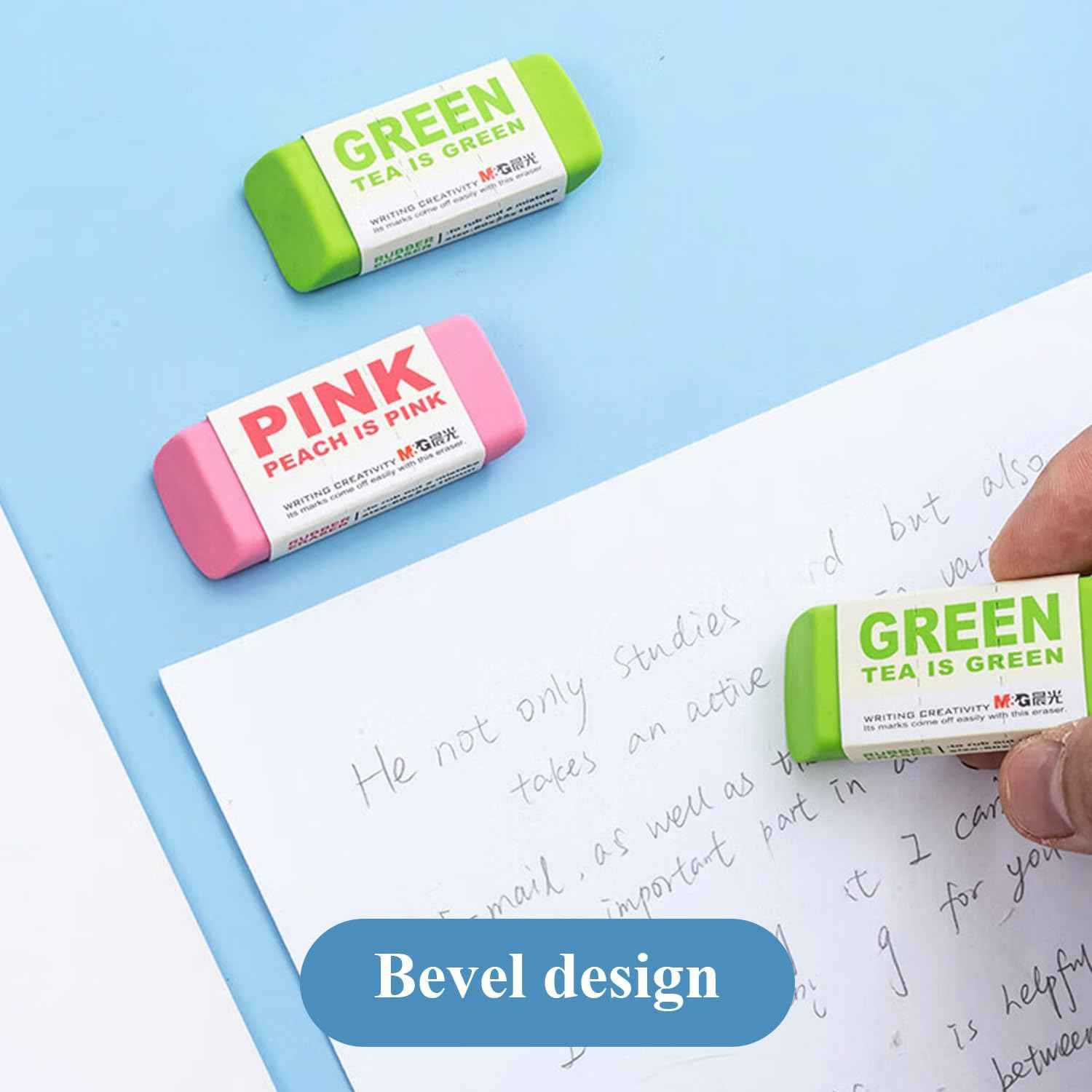 M&G Large Pencil Erasers,8 Assort Colors
