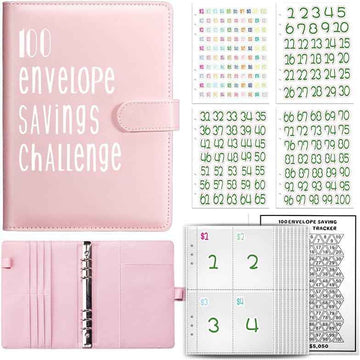 100 Day Challenge A5 Money Saving Budget Binder Pink