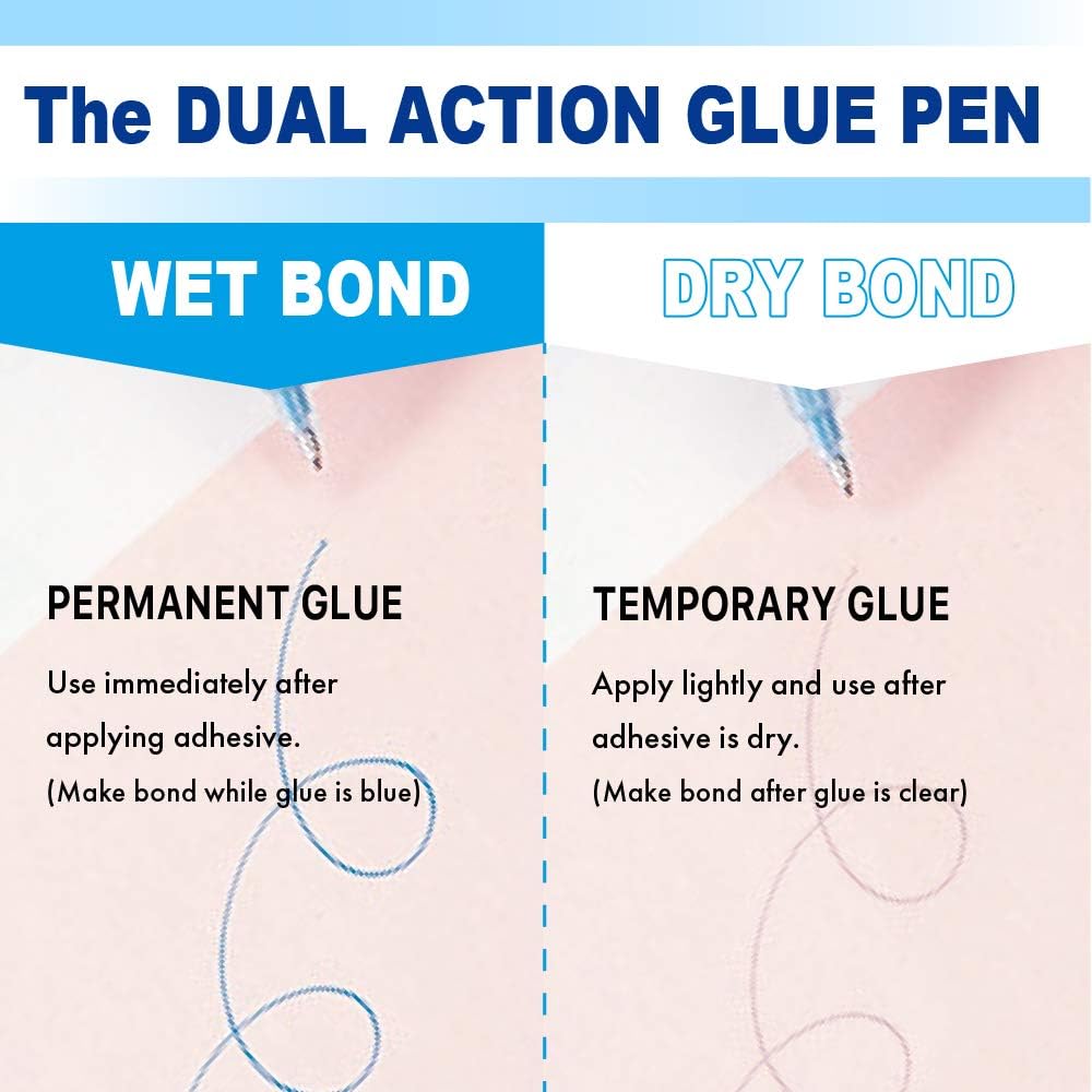 KURETAKE ZIG CORPORATION Zig 2-Way Glue Pen, Jumbo Tip 2 Pack