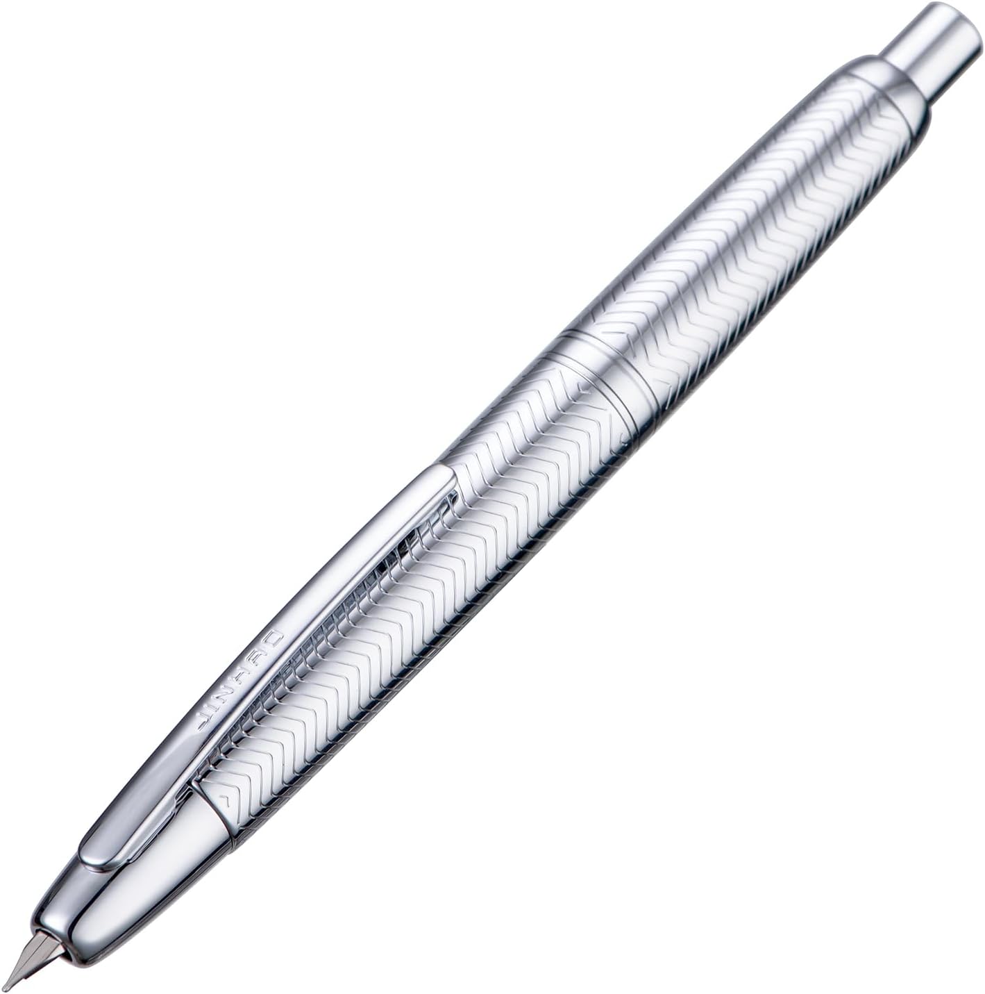Jinhao 10 Capless Fountain Pen Retractable Fine Nib with Converter Set Wave Silver