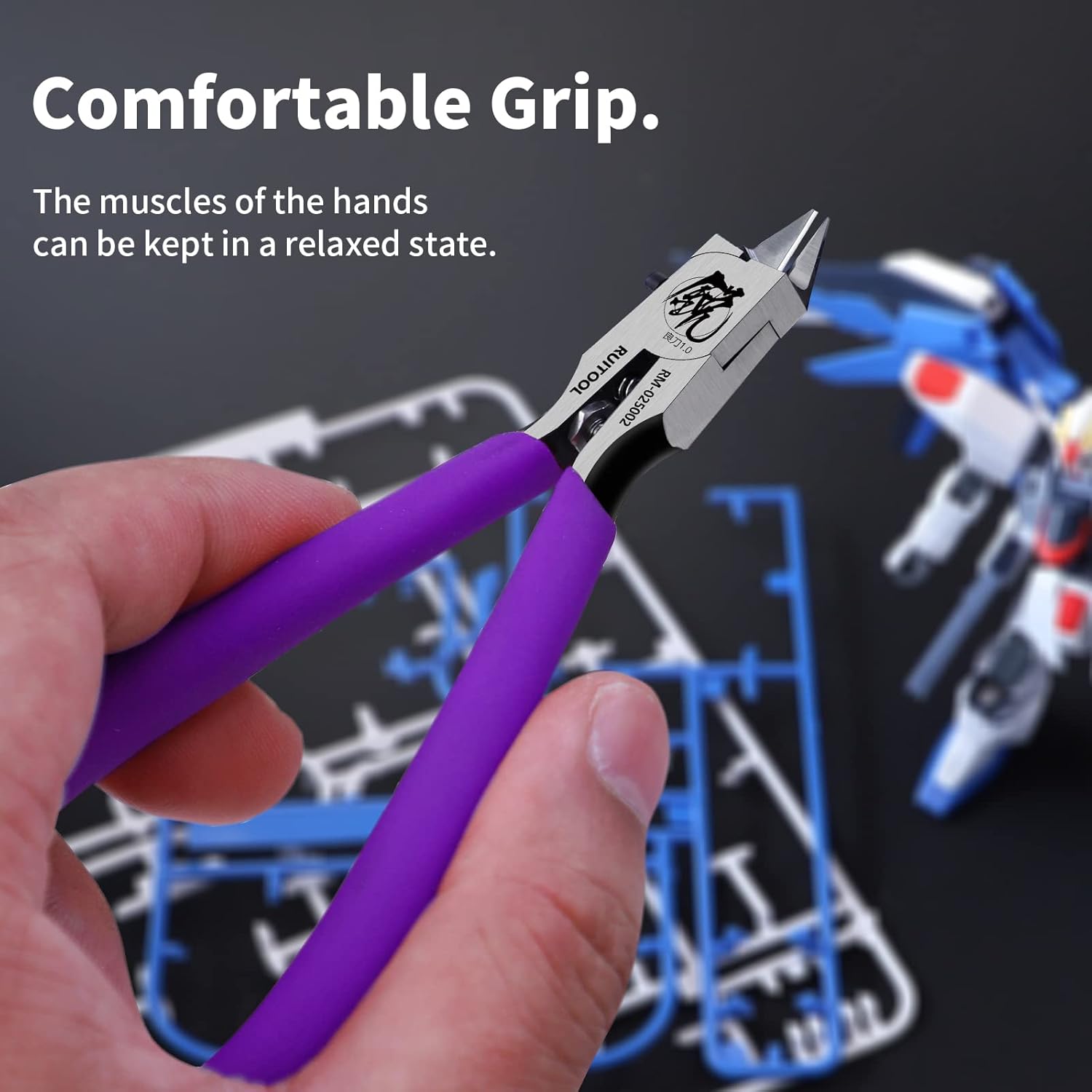RUITOOL Model Nipper RM 1.0 Purple for Plastic Models