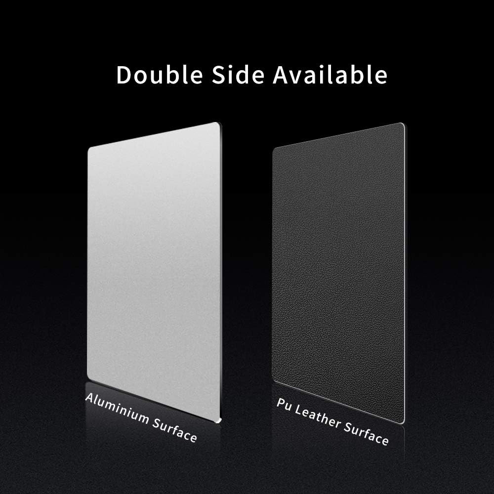 Hard Metal Aluminum Mouse Pad Mat Silver