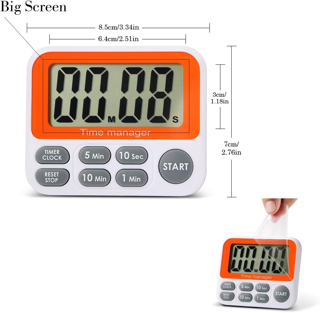 PURSUN PS-395 Digital Countdown Kitchen Timer for Gym Students