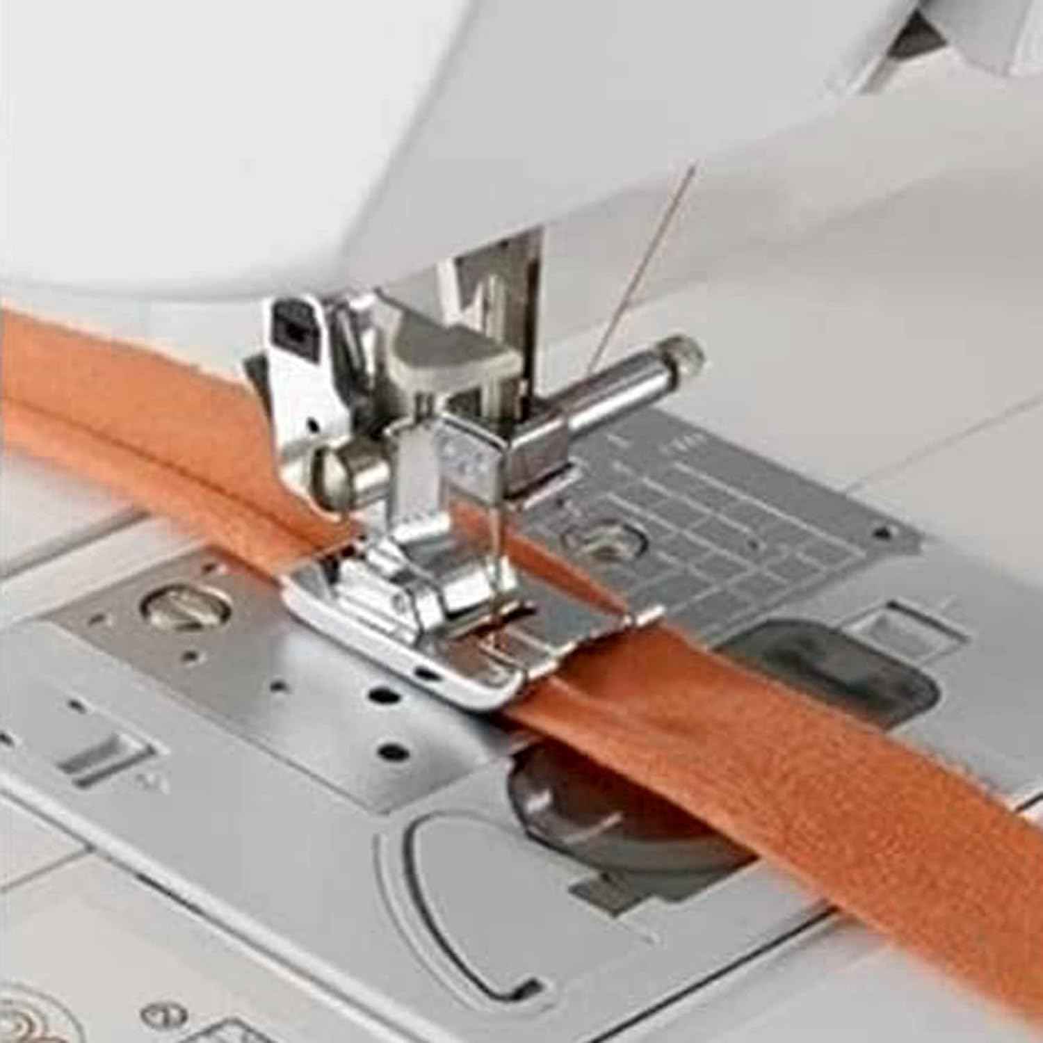 Doppel-Kederfuß näht Kederband auf Stoff, 7 mm, Low-Shank, verchromt