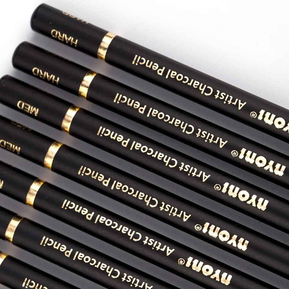 Nyoni Professional Charcoal Pencils Drawing 10 Pack