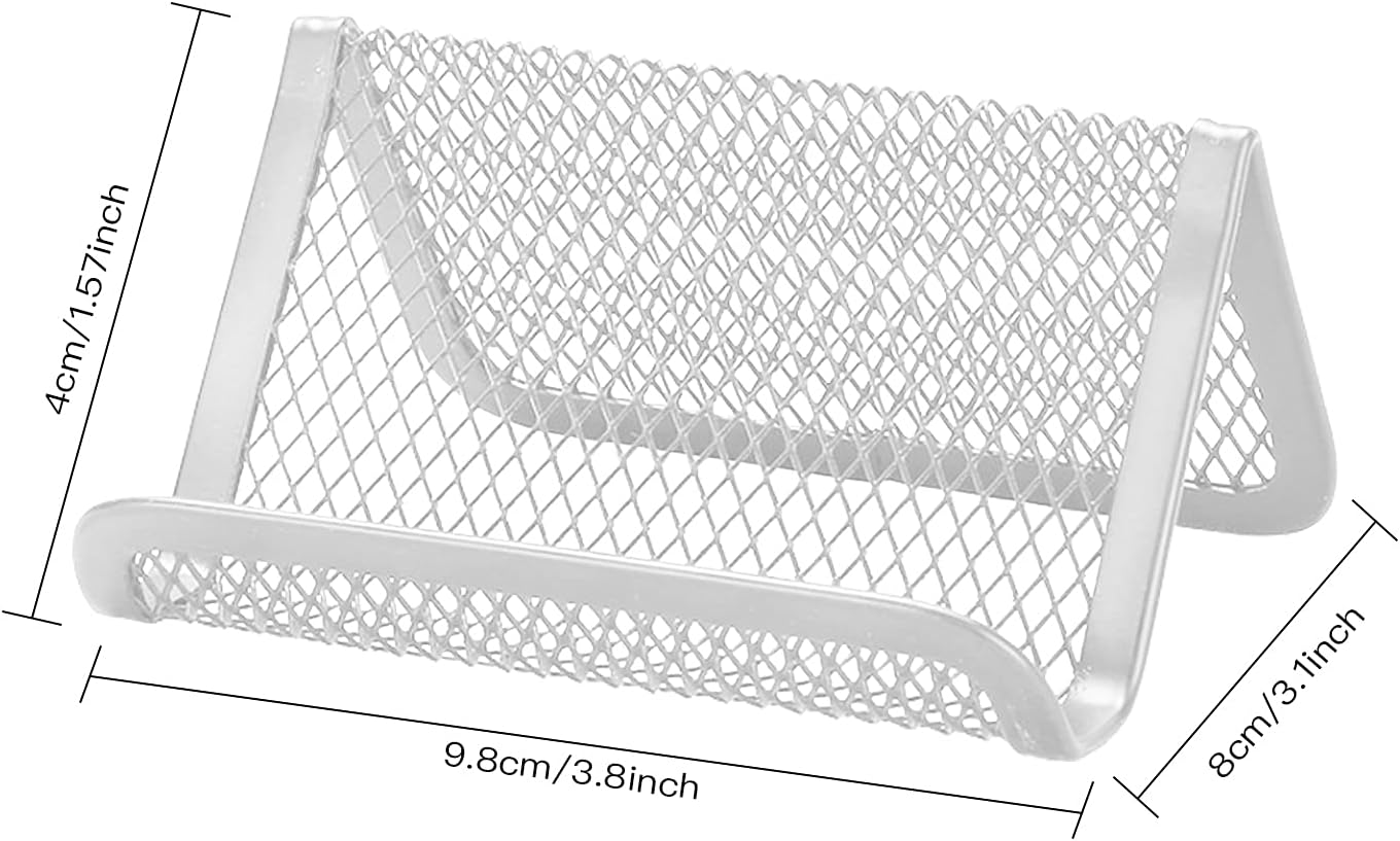 8pcs Business Card Holder Metal Mesh