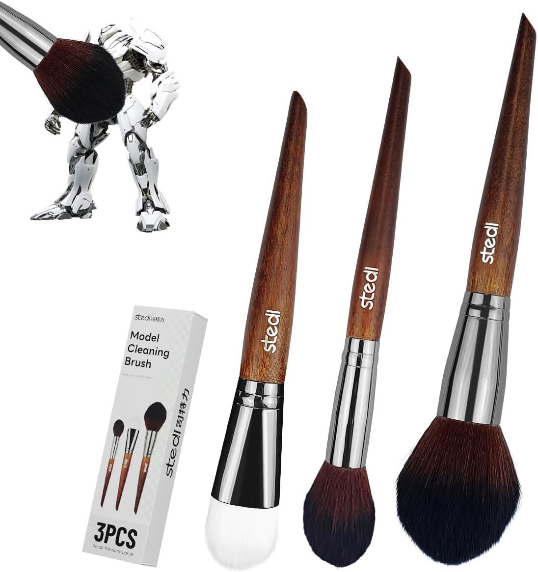 Stedi Model Cleaning Brush Kits 3 Set for Statues,Gundam