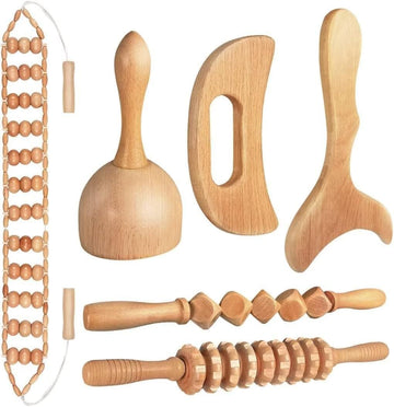 Gua Sha Wooden Wood Therapy Massage Tools 6 Pack