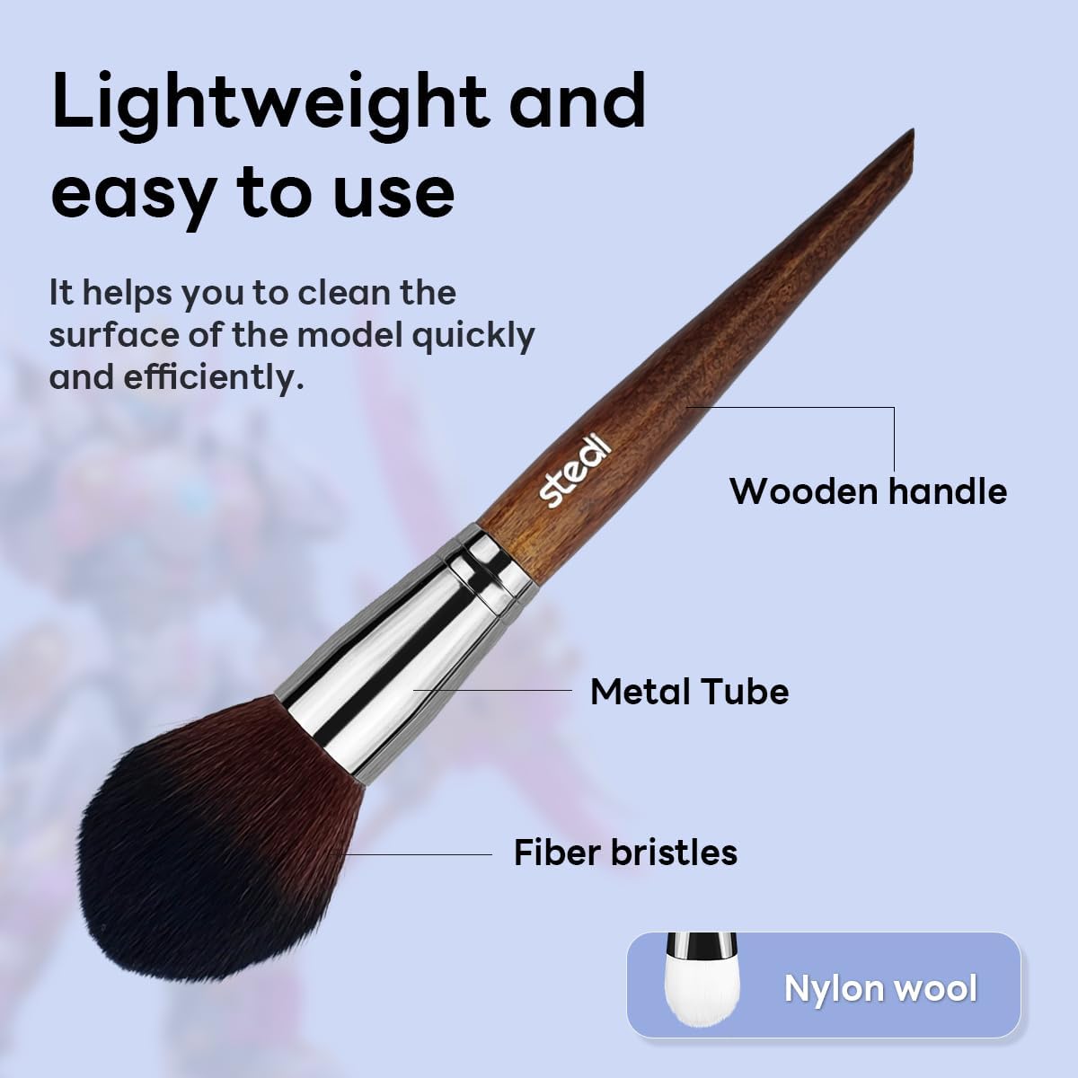 Stedi Model Cleaning Brush Kits 3 Set for Statues,Gundam