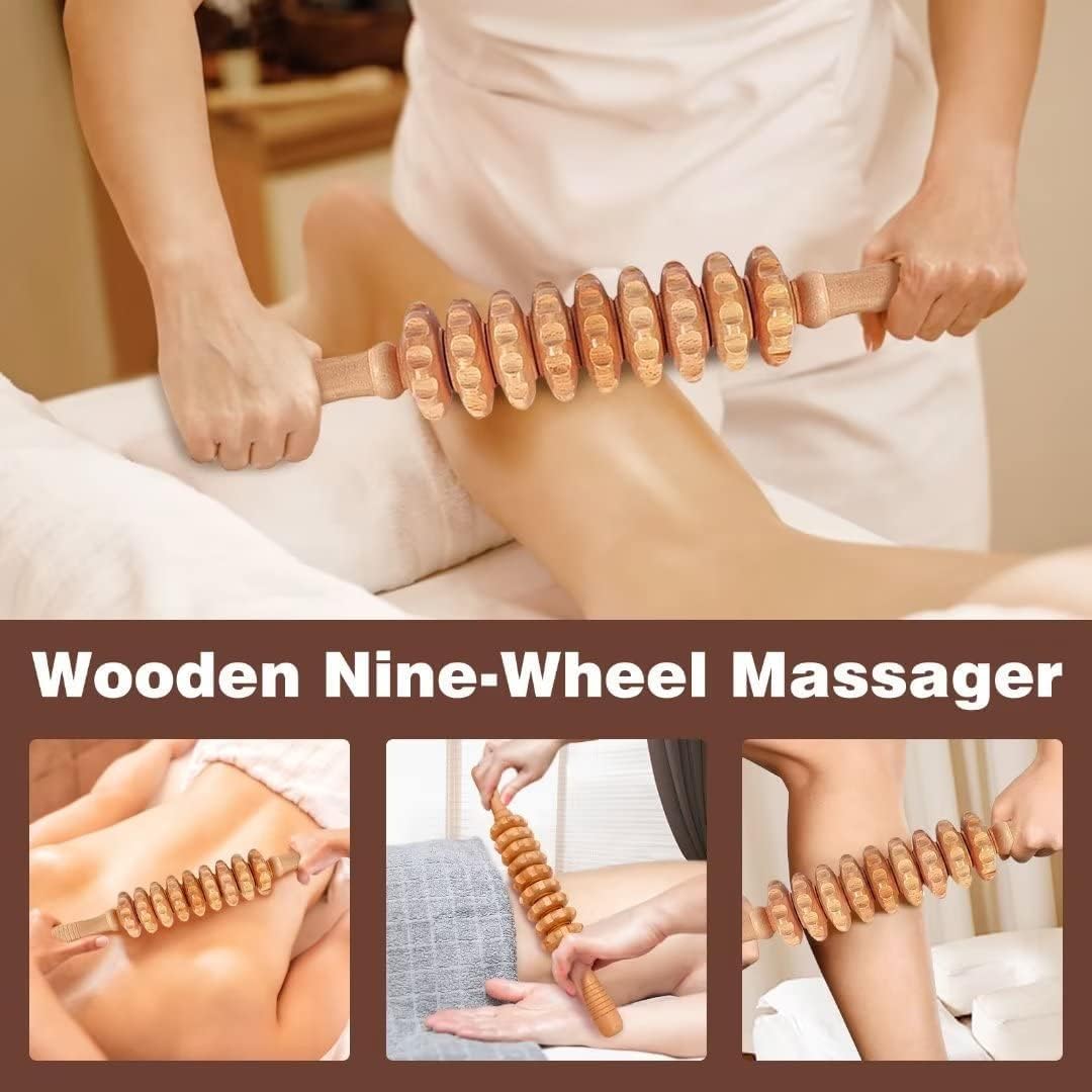 Lymphatic Drainage Wooden Therapy Massage Tools 5 Pack