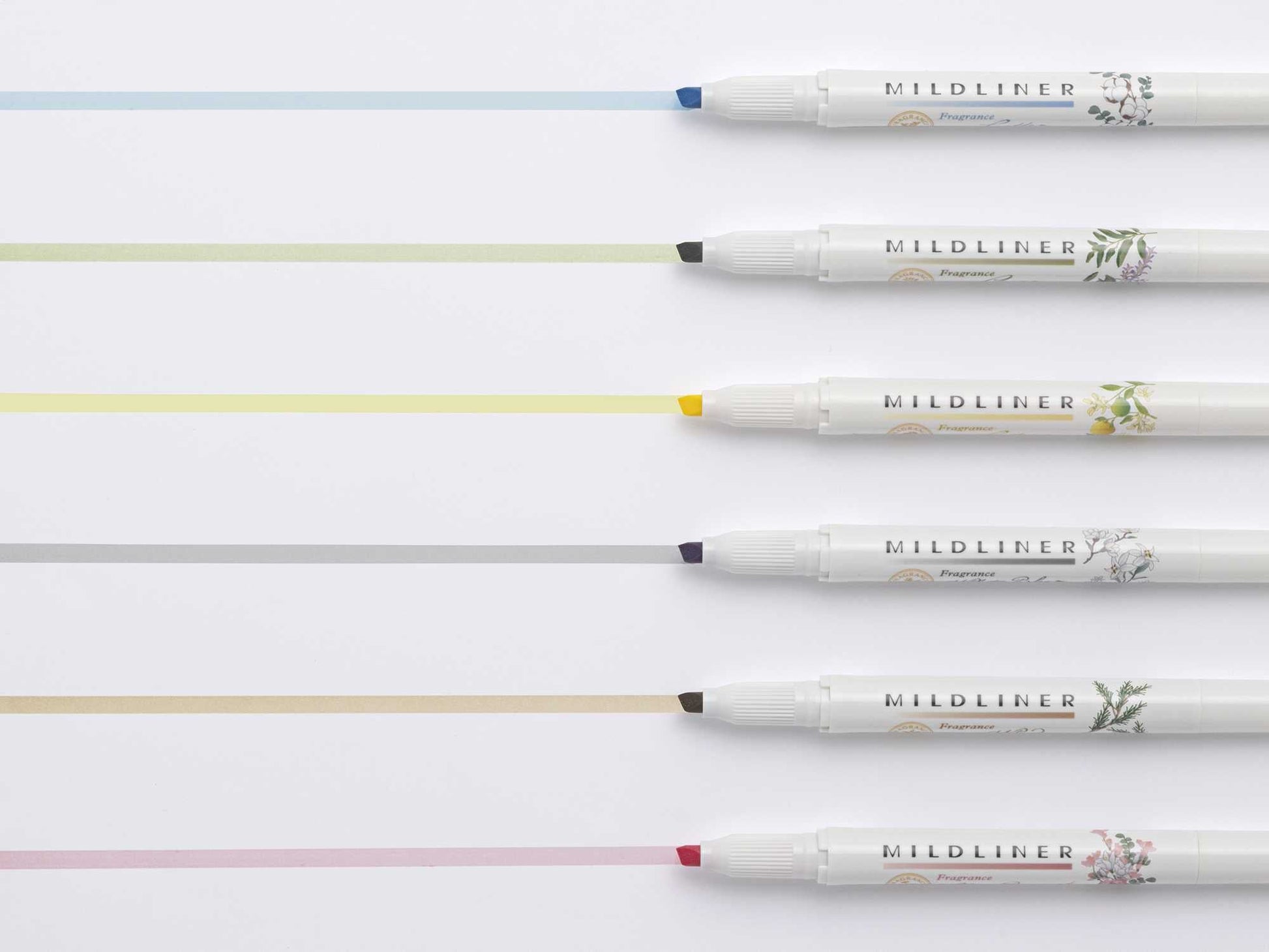 Zebra Mildliner Fragrance Scented 6 Pastel Color Highlighters