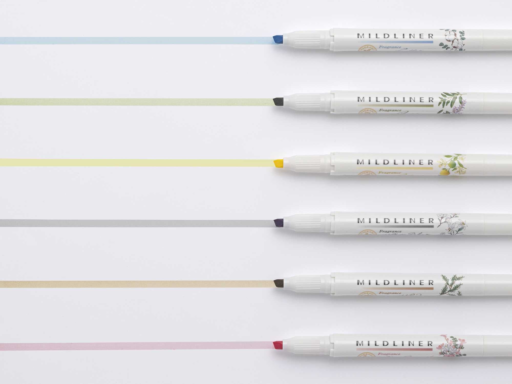 Zebra Mildliner Fragrance Scented 6 Pastel Color Highlighters